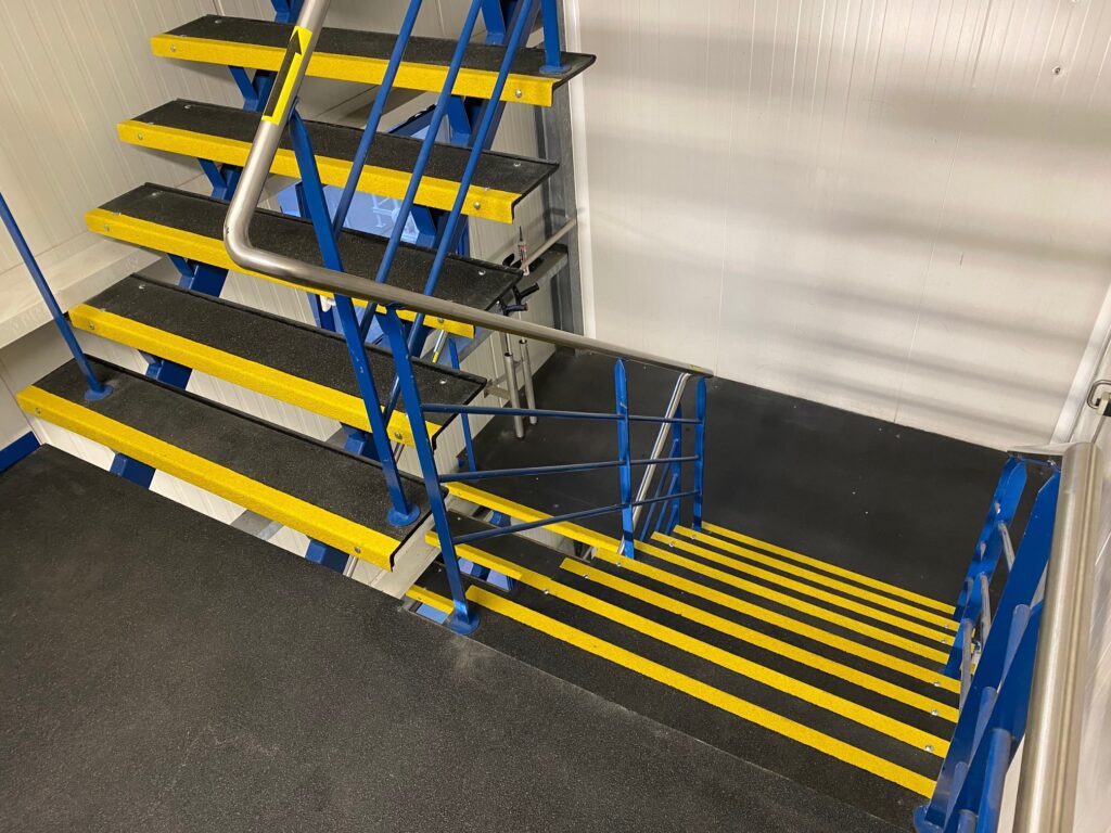 GRP geïnstalleerd op een trap