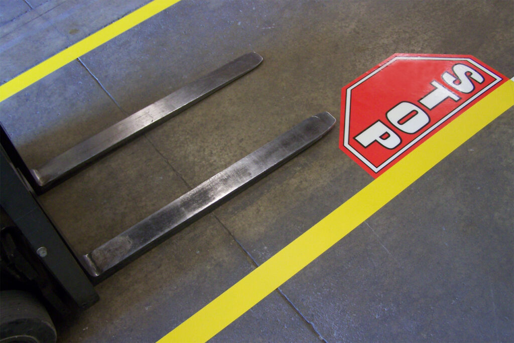 Vloerbelijning en en stop pictogram - Vloerbelijning & signalisatie