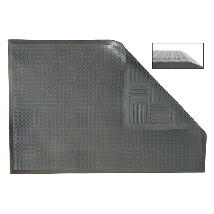 Ergonomische mat met reliëf voor doorstroming van bloed