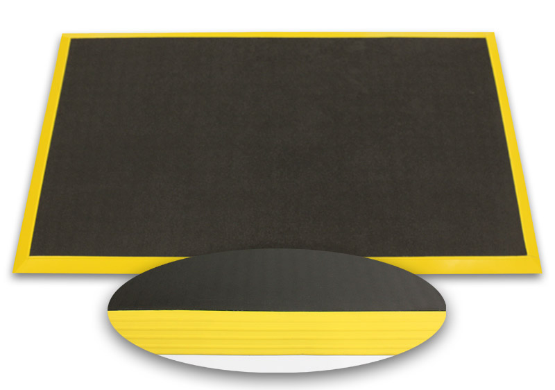 Bubble down ergonomische mat met gele randen